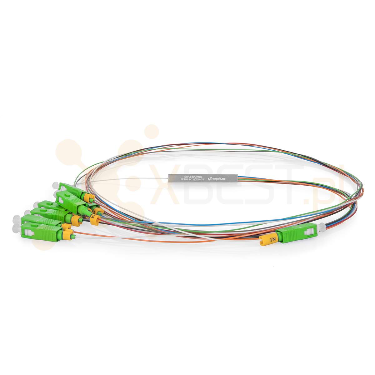 Splitter PLC SC/APC SM G.657A1 0.9mm 1M STEEL 1x7