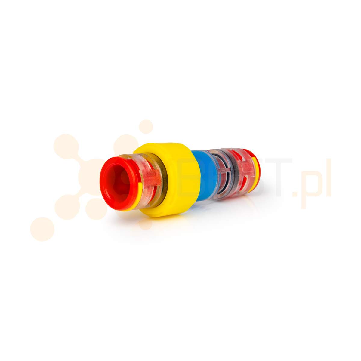 Złączka z przegrodą WOD-GAZ 25 bar 12mm do kabli 5.0-8.0mm + klipsy blokujące 2 szt.