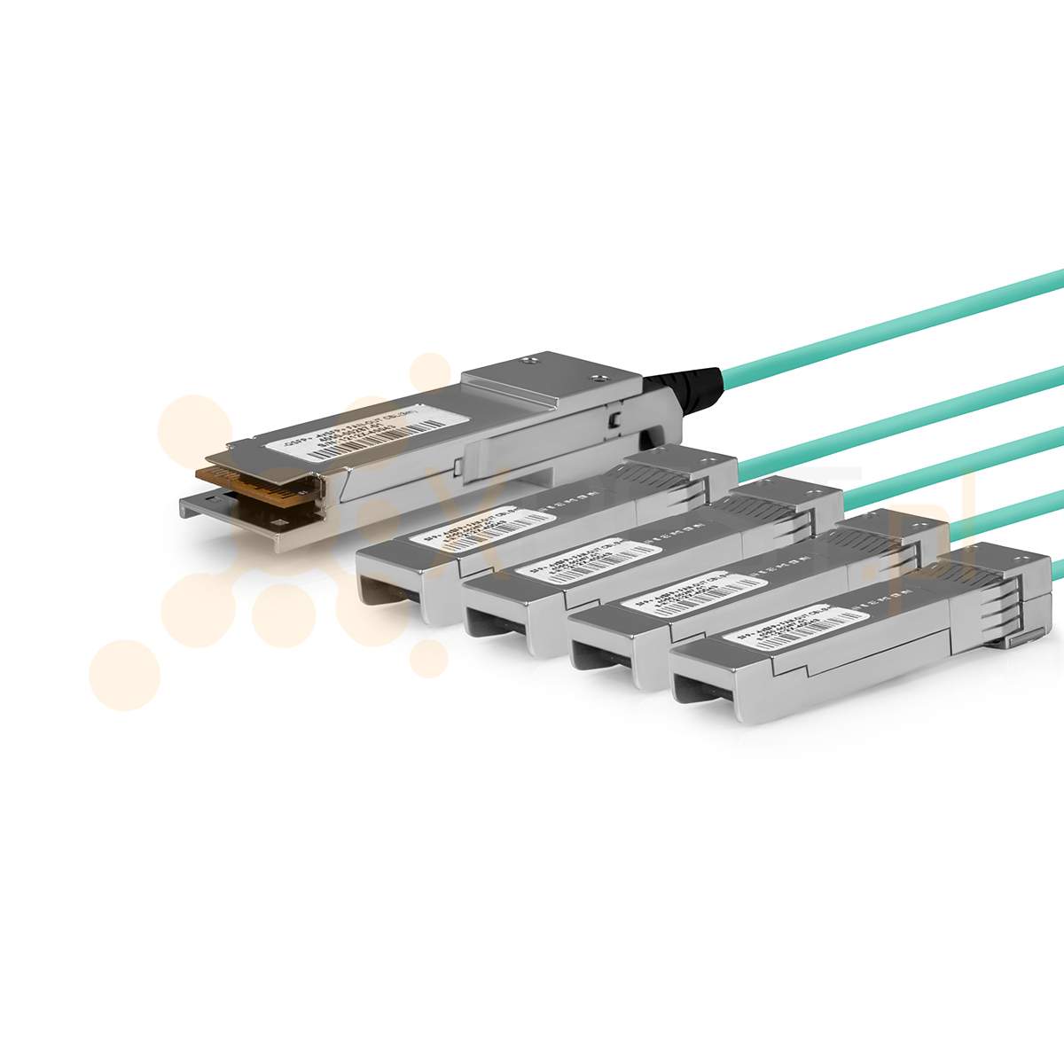 QSFP+ OPTEC, 40G, AOC, 2M Active Optical Cable to 4xSFP+