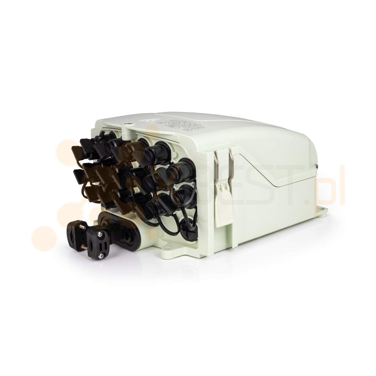 Caja de empalme de fibra óptica Tracom FTTX MDU I18R uncut port +16x Adaptadores HMSC-SC 28J 1x16PLC SC/APC BEIGE