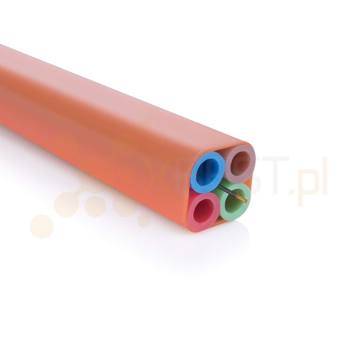 Wiązka mikrorur światłowodowych DB 4x14/10; 0.75 pomarańczowa, z drutem lokalizacyjnym