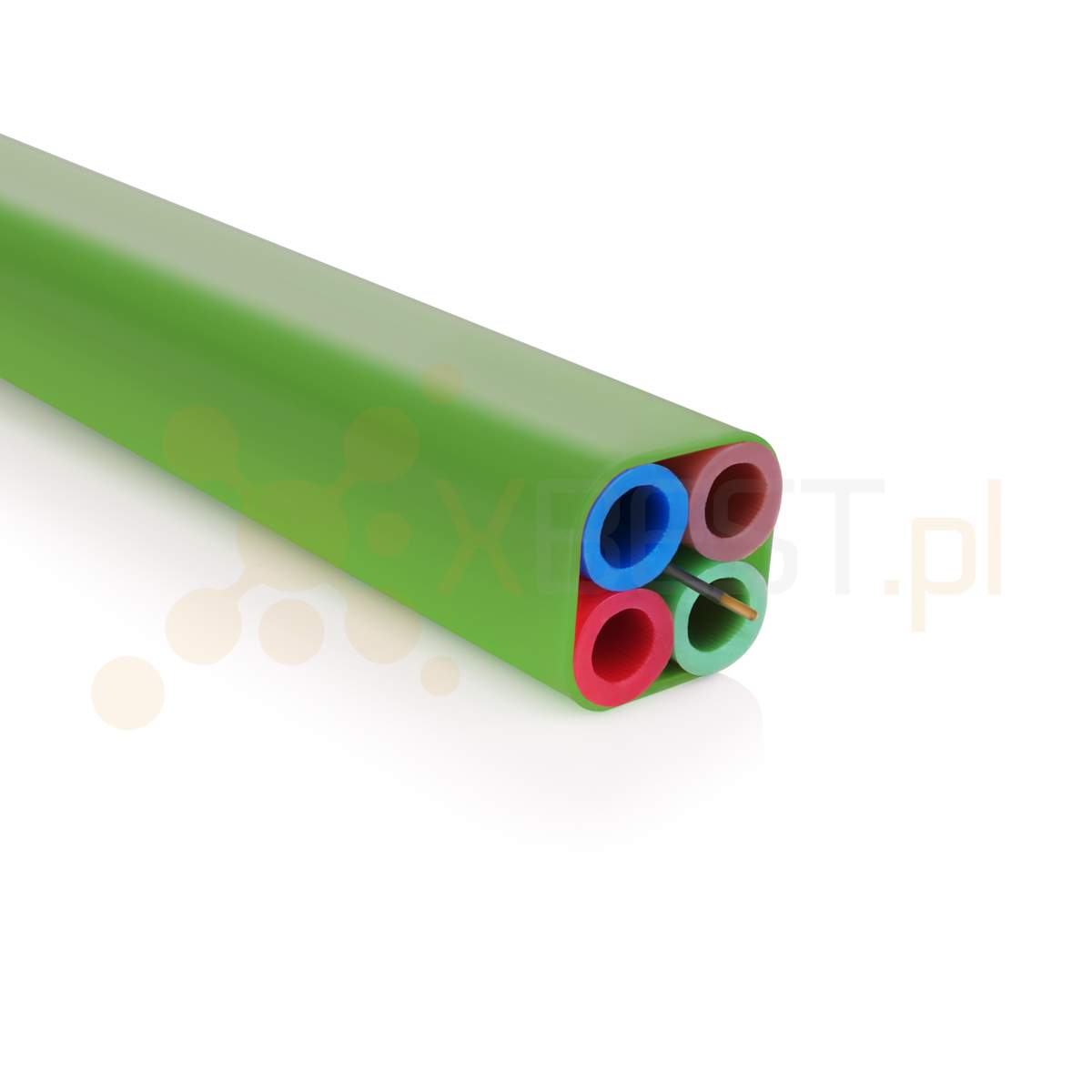 Wiązka mikrorur światłowodowych DB 4x12/8; 0.75 zielona, z drutem lokalizacyjnym