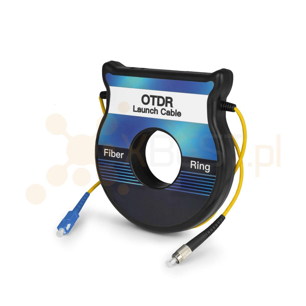 OTDR Launch cable BOX mini, 9/125um, 1km, FC/UPC-SC/UPC (rozbiegówka)