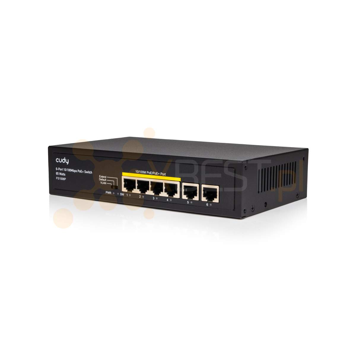 CUDY FS1006P Switch PoE 4x FE PoE, 2x FE (10/100 Mbps)