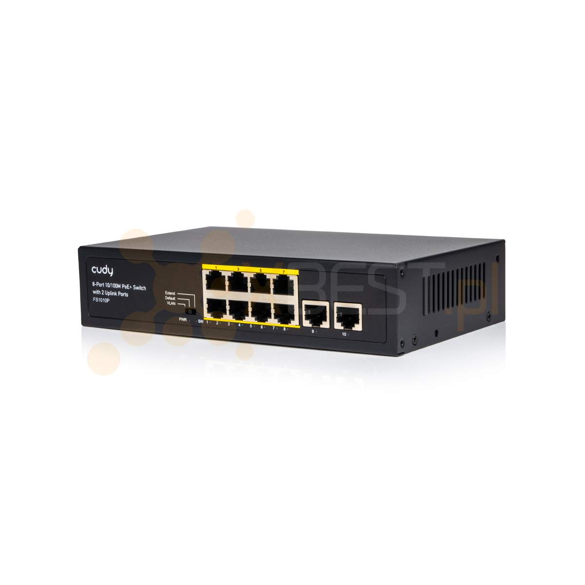 CUDY FS1010P Switch PoE 8x FE PoE, 2x FE (10/100 Mbps)