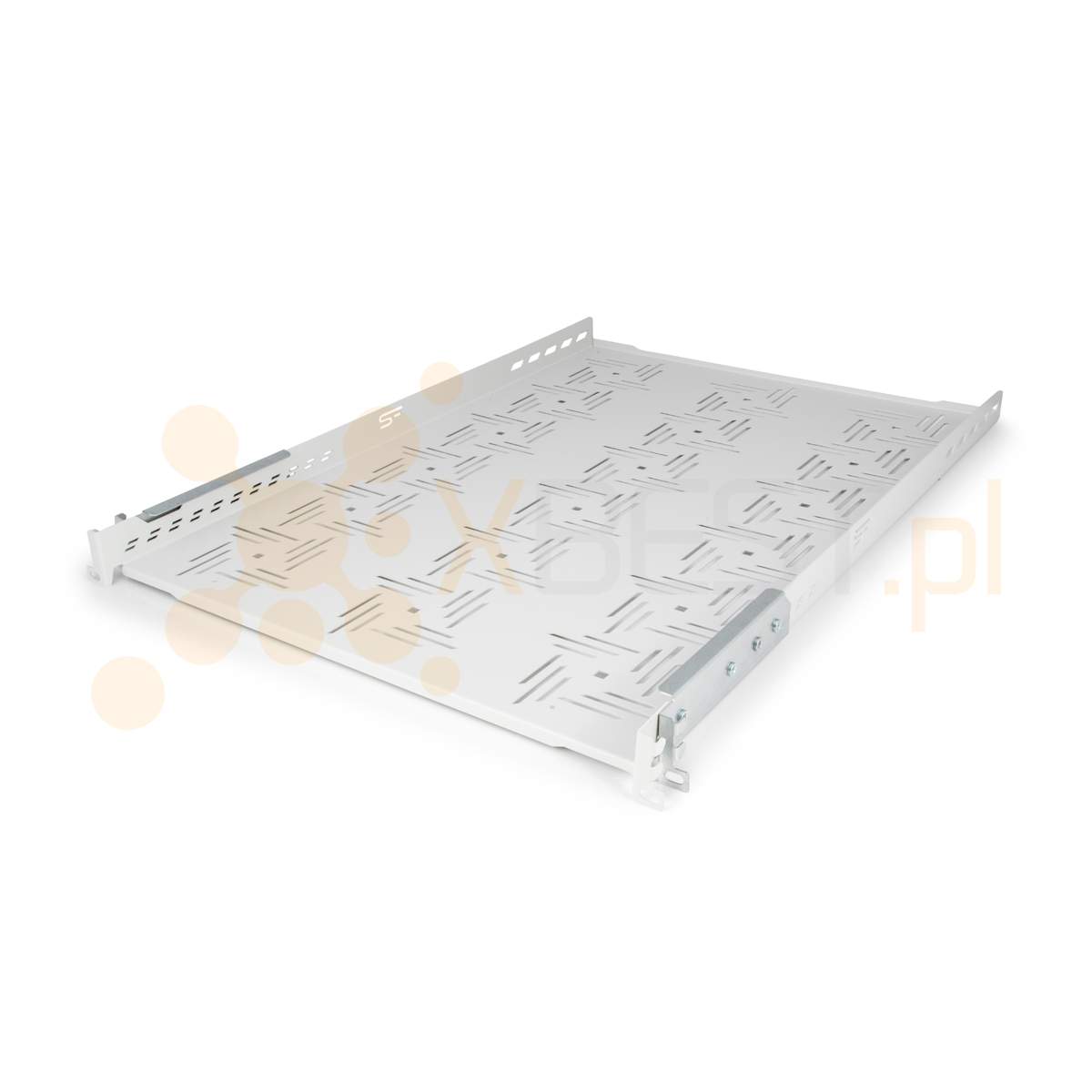 Półka do szafy RACK 1U 19" 650mm + regulacja 130mm tył-przód