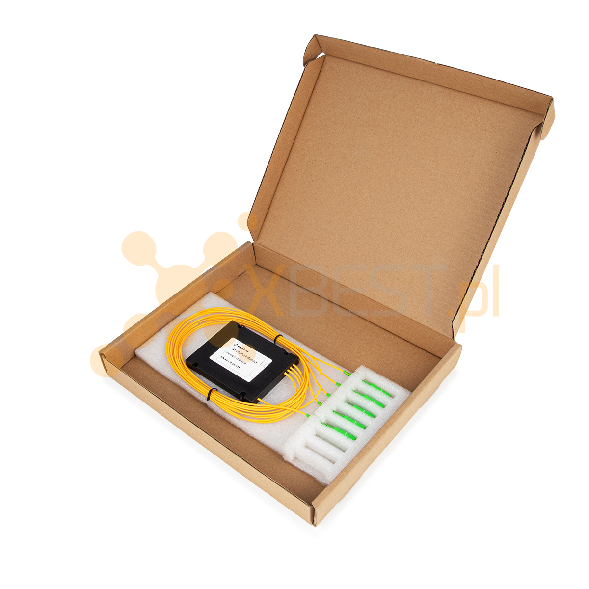 Splitter Fused coupler OPTO, SC/APC, SM 2.0mm, 1x4, Dual Window (1310/1550), 4*25% (ABS BOX)