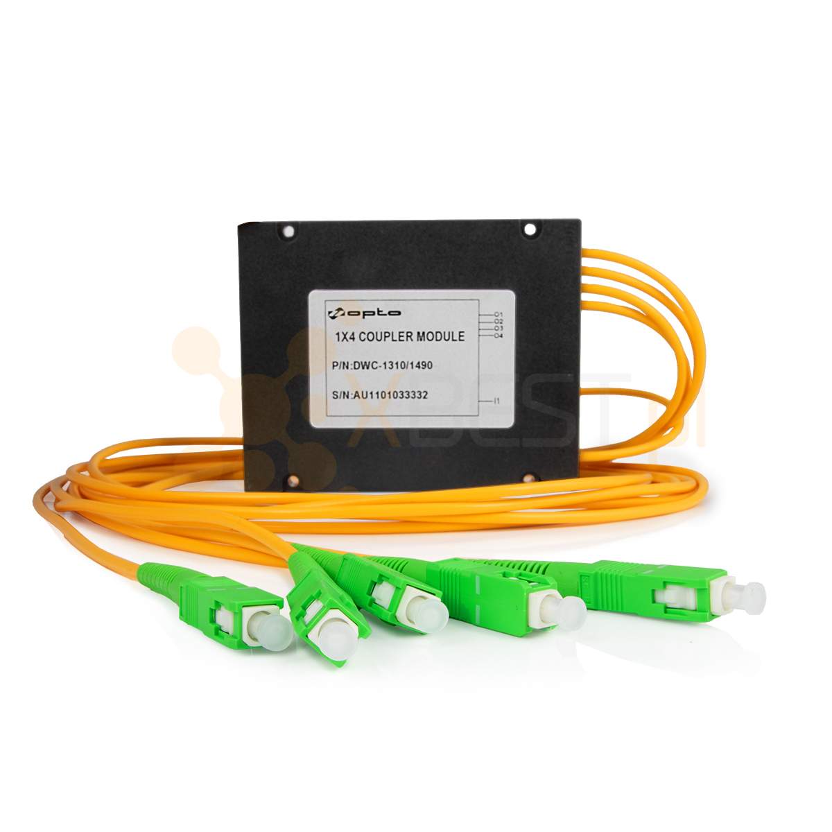 Splitter Fused coupler OPTO, SC/APC, SM 2.0mm, 1x4, Dual Window (1310/1490), 4*25% (ABS BOX)