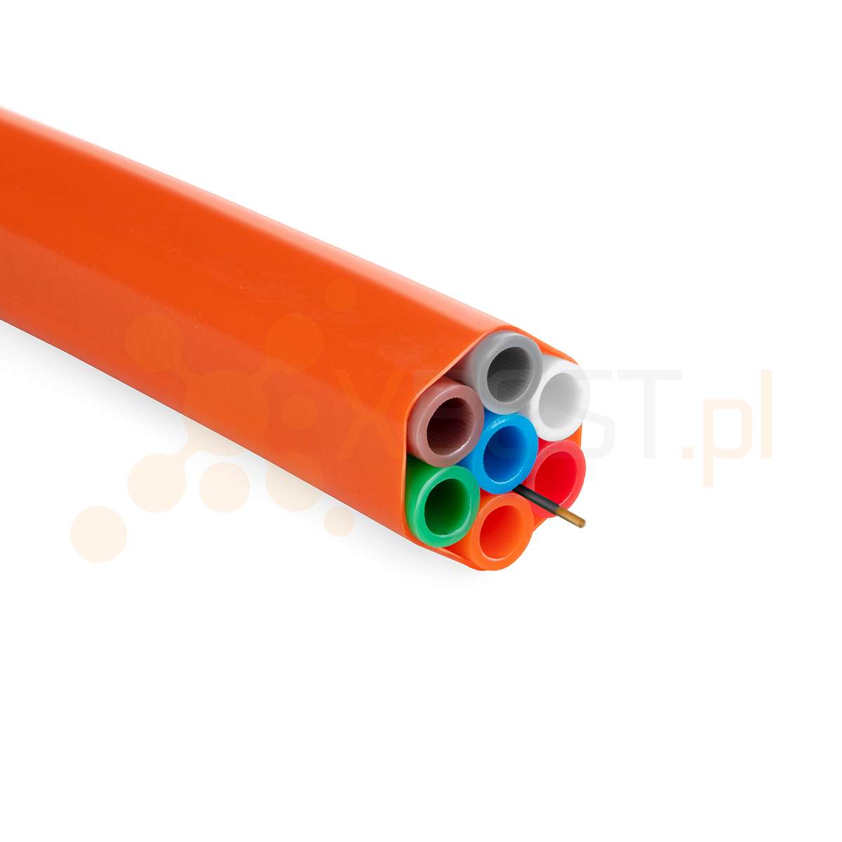 Wiązka mikrorur światłowodowych DB 7x7/4; 0.75 pomarańczowa, z drutem lokalizacyjnym