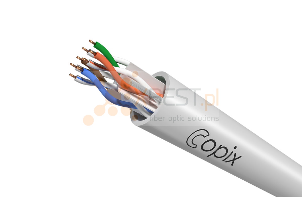 Kabel instalacyjny Copix CAT6 U/UTP AWG23 (0.57mm) LSZH WHITE 305m BOX
