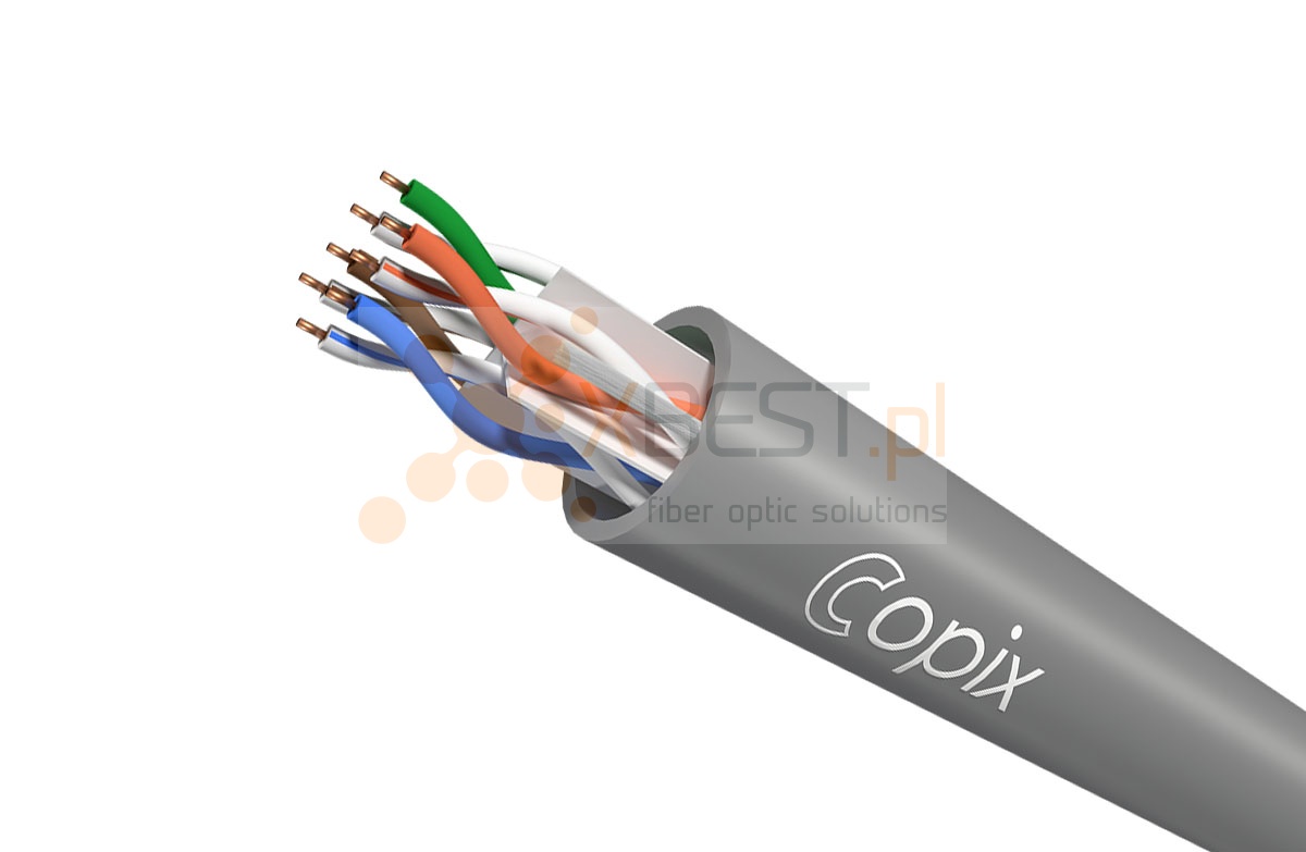 Kabel instalacyjny Copix CAT6 U/UTP AWG23 (0.57mm) FR PVC GREY 305m BOX