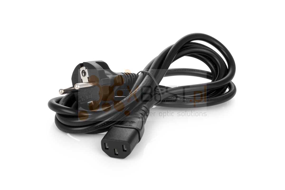 Kabel zasilający AC, Schuko - C13 (1.8m)
