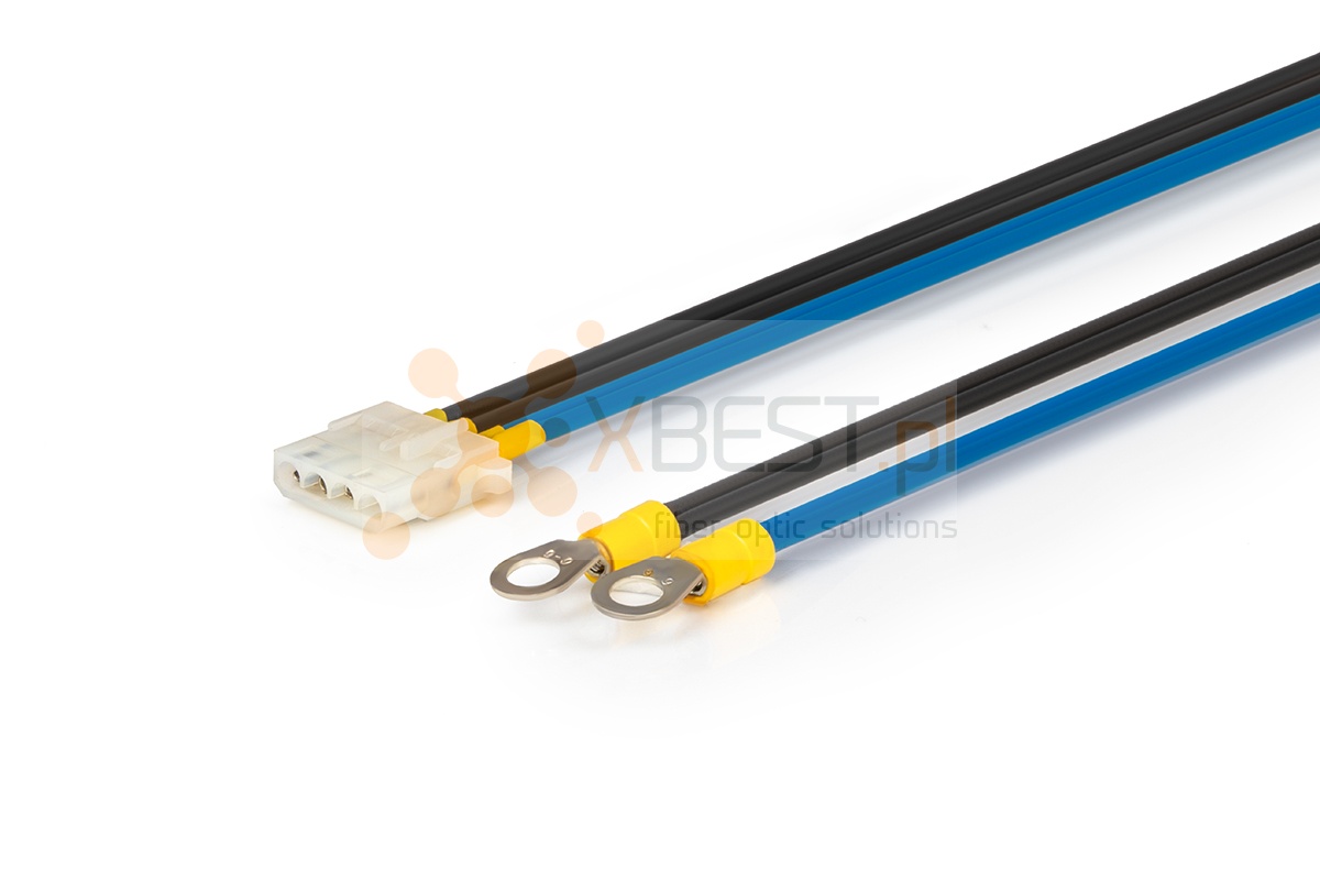 Kabel zasilający DC siłownia (Molex) z akumulator (2x M6) 2.5m