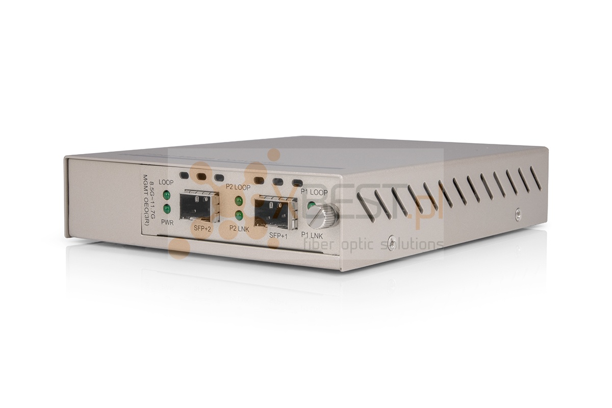 Converter OEO (3R Repeater) 8.5G~11.7G OptecLink FRM-3R220-10G-SS, 2xSFP+ ports