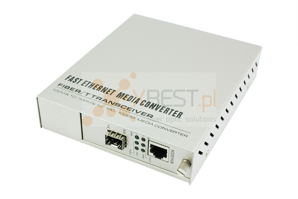 Converter OptecLink 16S-MC220L-GE-S, 1xGE, 1xSFP ports