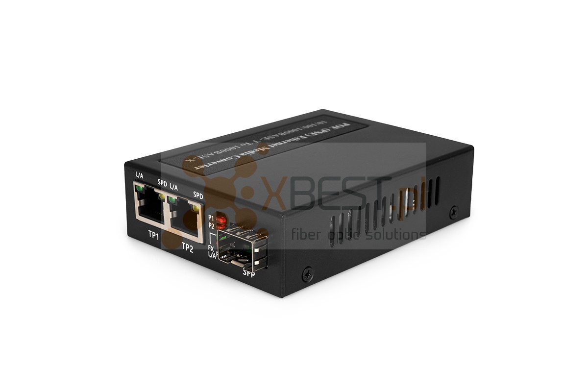 Converter OptecLink SFP PORT POE-EP-MC-1FX2TX-1G POE, 2xGE, 1xSFP ports