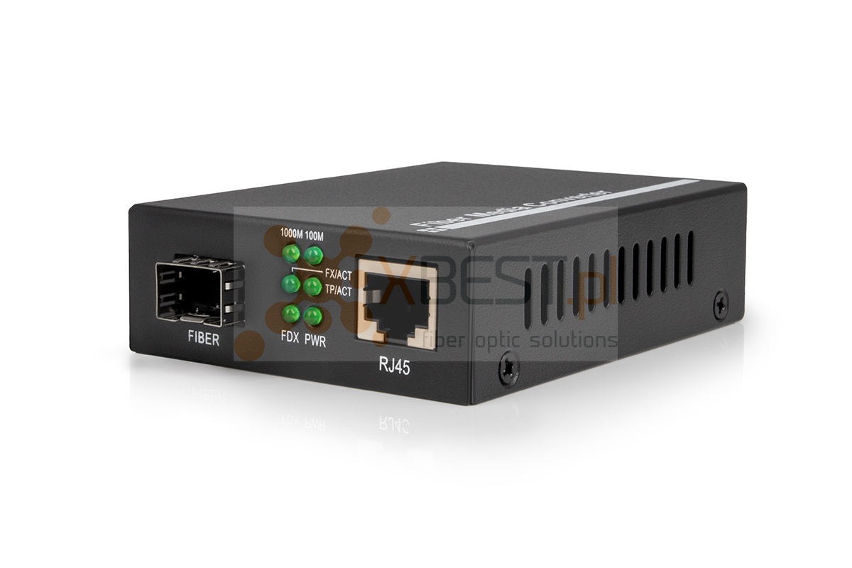 Converter OptecLink SFP PORT 14S-MC220L-GE (10/100/1000Base-TX to 1000Base-FX), 1xGE, 1xSFP ports
