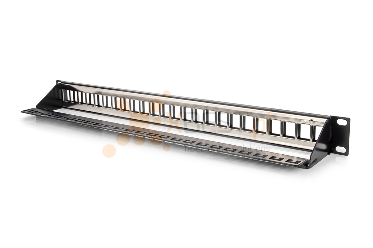 Patch Panel 19" 1U, 24x keystone UTP/FTP