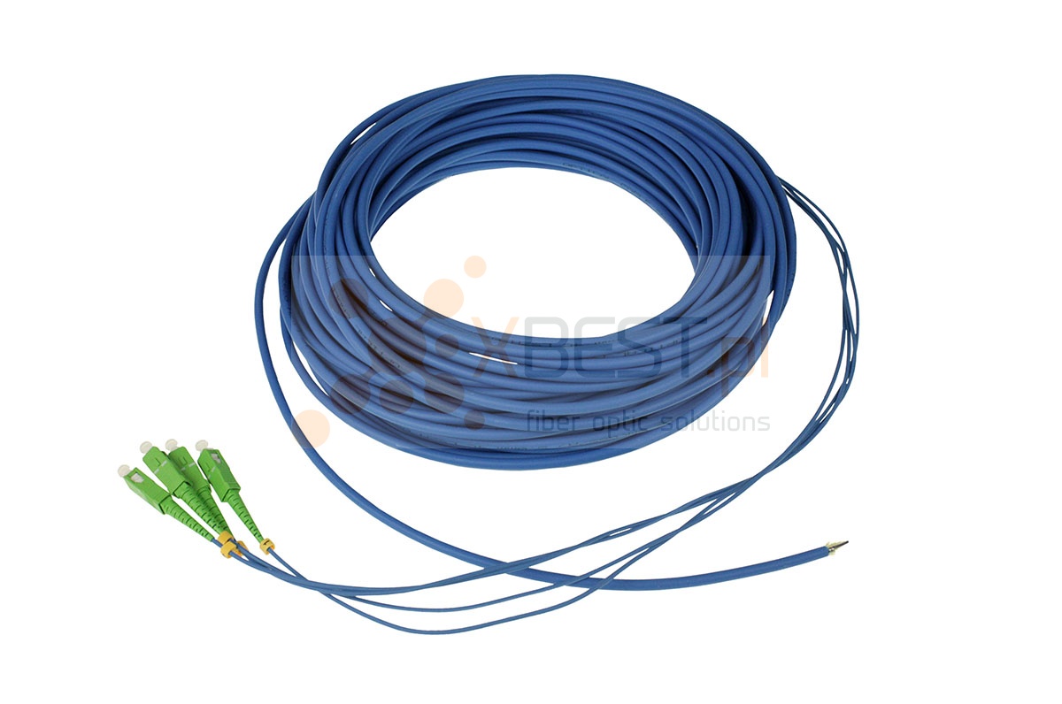 Armoured pigtail OPTO, 4x SC/APC, SM G657A2, 25M