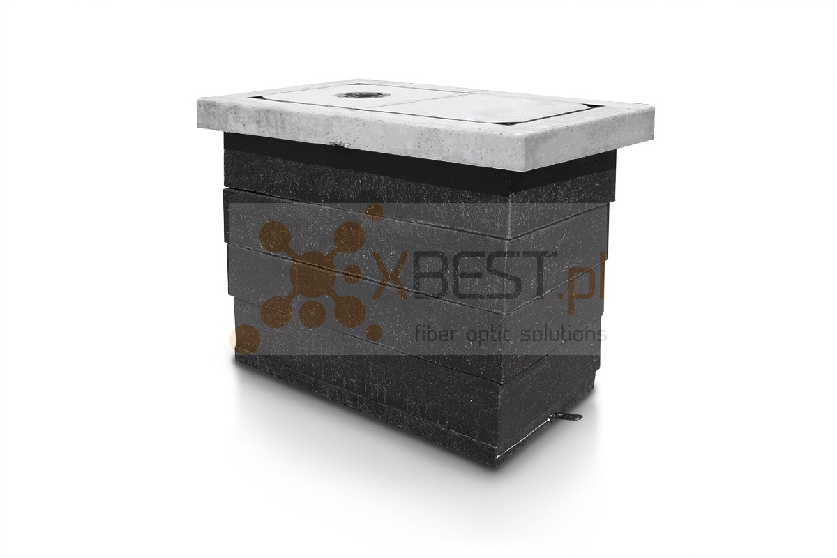 Korpus studni SKR-1 czteroelementowy z dnem + rama lekka podwójna