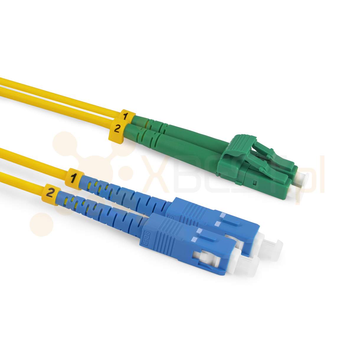 Patchcord ConnLink SILVER LC/APC-SC/UPC G.652D DUPLEX 2M 2.0mm YELLOW LSZH