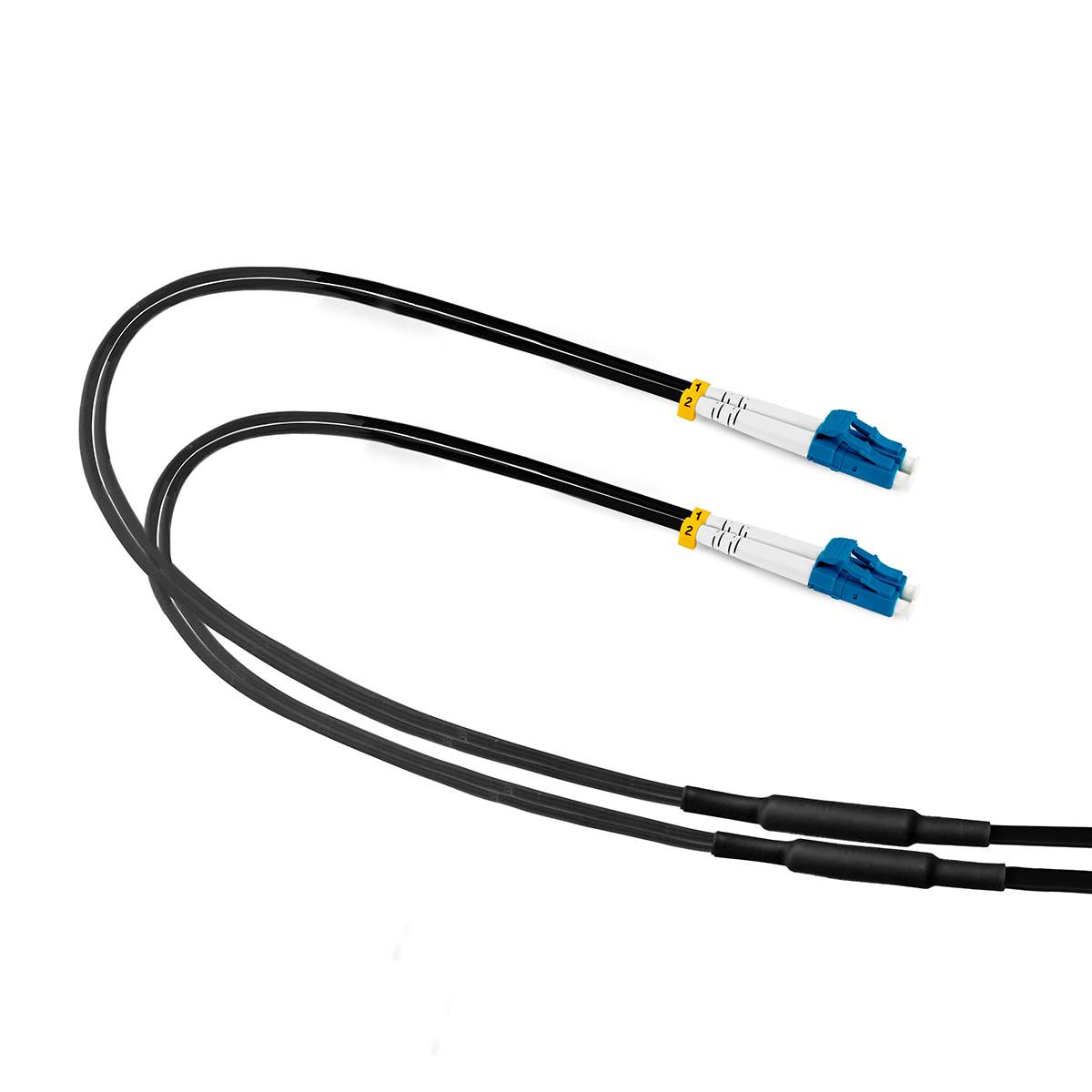 Multipatchcord ConnLink SILVER ARMOURED 2x G.657A2 LC/UPC-LC/UPC 5 m 3.0 mm BLACK POLIETYLEN