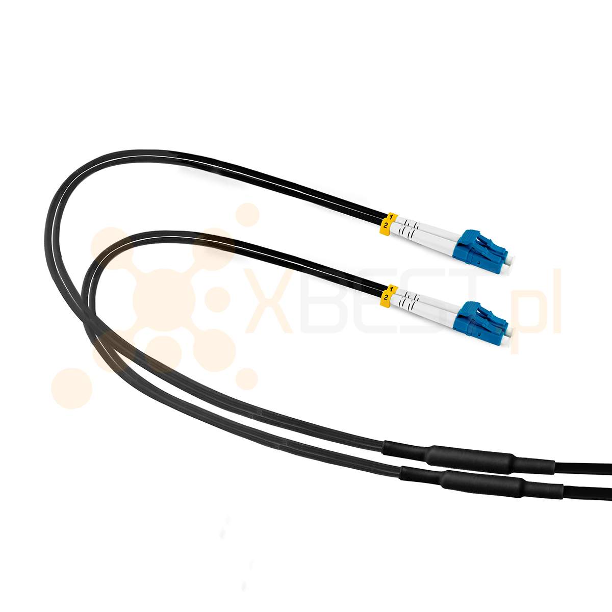 Multipatchcord ConnLink SILVER ARMOURED 2x G.657A2 LC/UPC-LC/UPC 10 m 3.0 mm BLACK POLIETYLEN