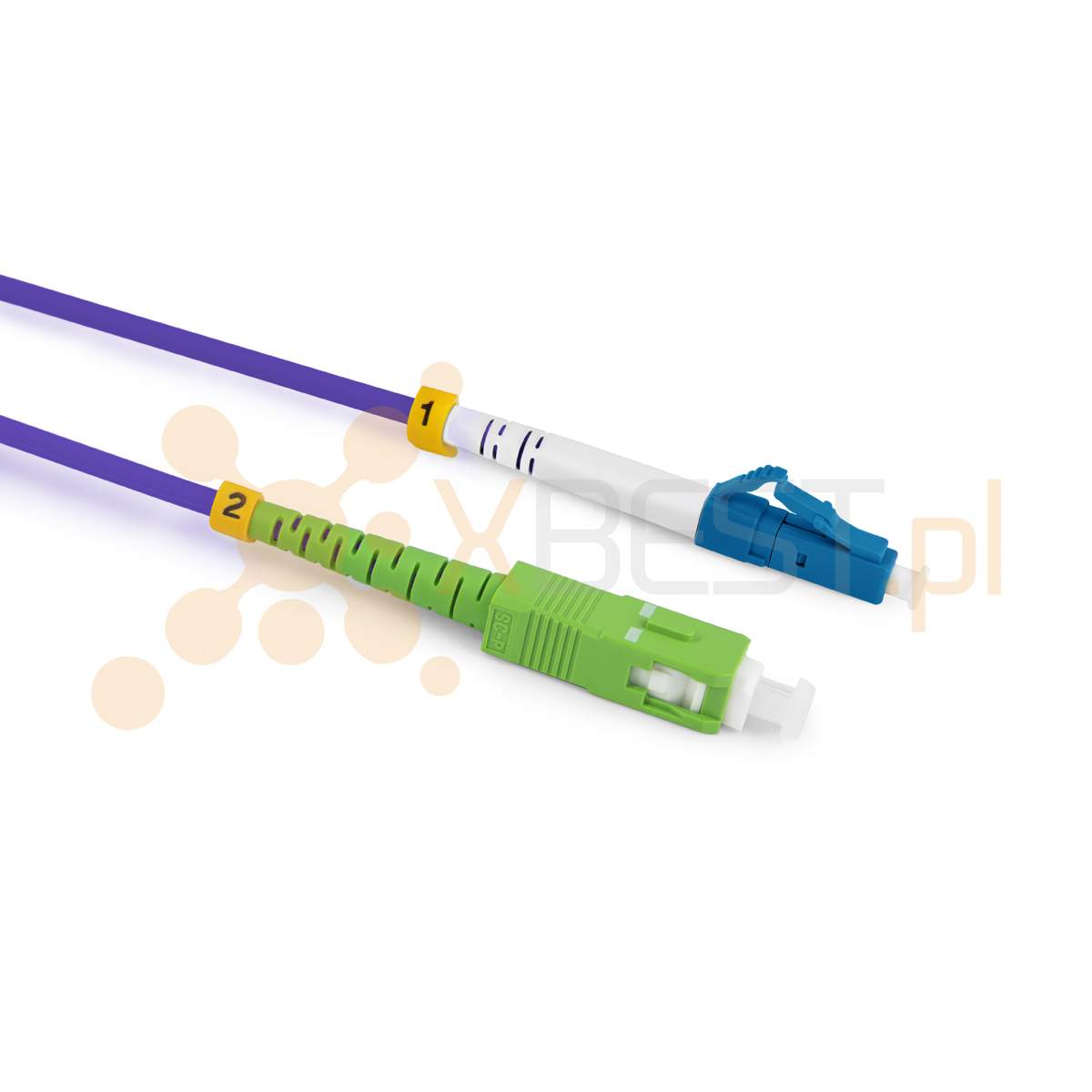 Patchcord ConnLink SILVER LC/UPC-SC/APC G.657B3 SIMPLEX 1.5M 2.0mm VIOLET LSZH