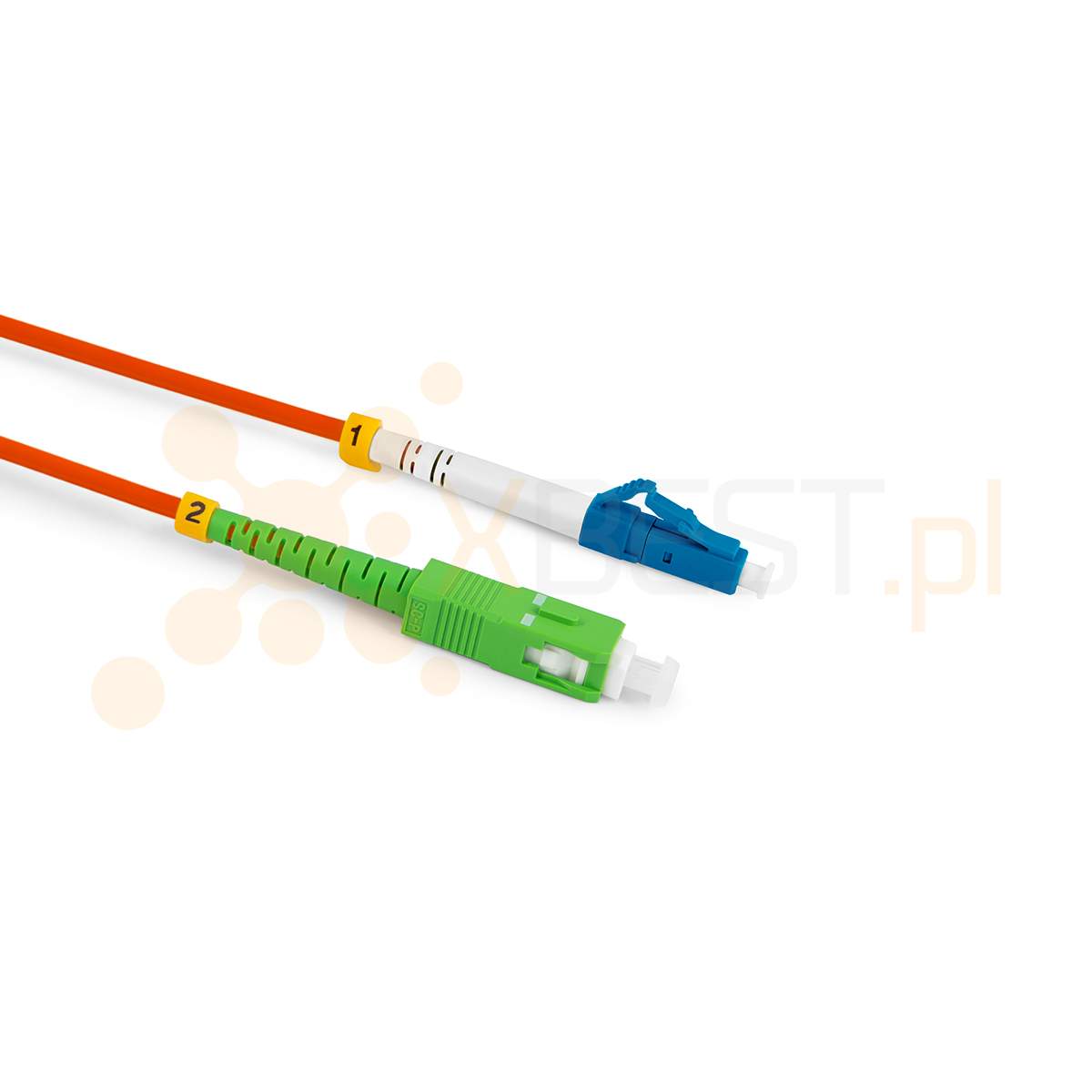 Patchcord ConnLink SILVER LC/UPC-SC/APC G.652D SIMPLEX 1M 3.0mm RED LSZH