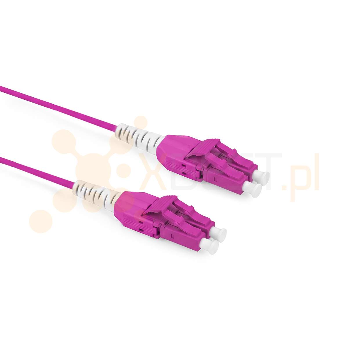 MultiPatchcord ConnLink SILVER 2x OM4 LC Uniboot/UPC-LC Uniboot/UPC 2m 3.0mm PINK LSZH