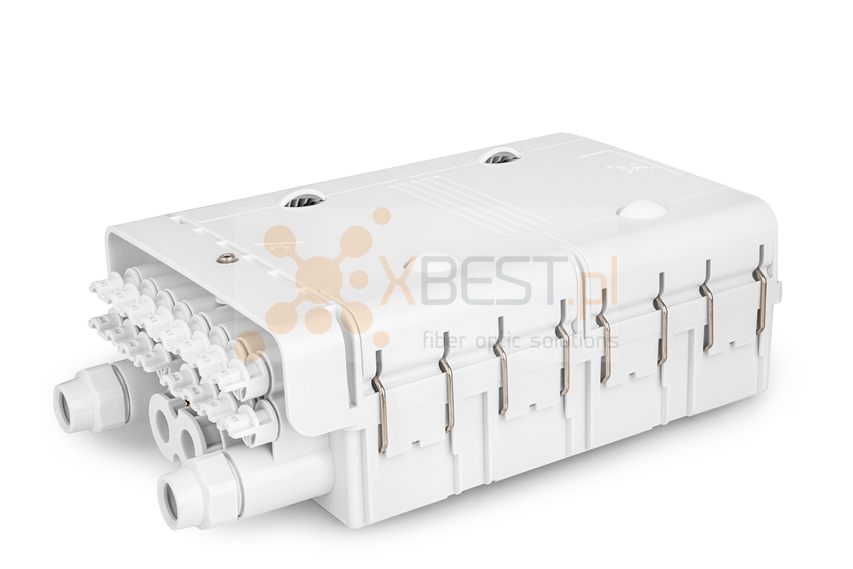 Caja de empalme de fibra óptica Tracom FTTX MDU G24-24S v3 (2xPG) 96J WHITE