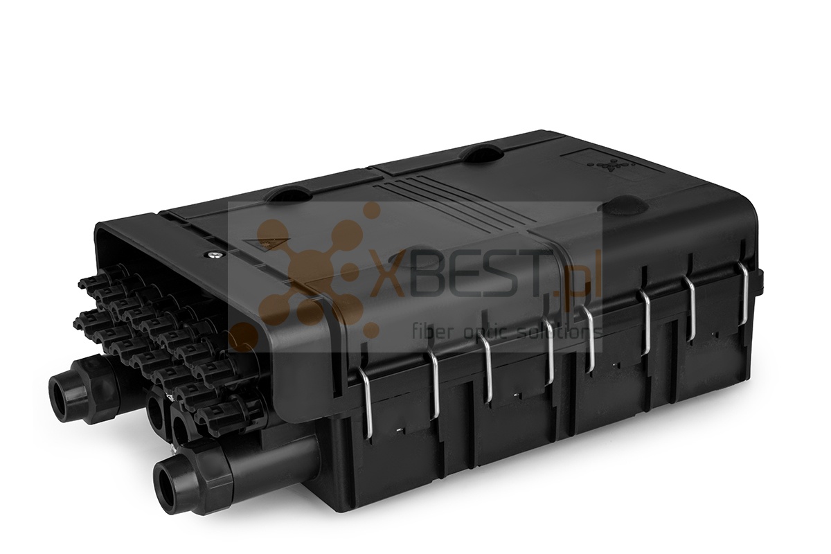 Mufa światłowodowa Tracom FTTX MDU G16-24S (2xPG + uncut port) BLACK