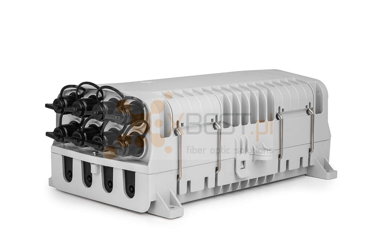 Fibre optic splice closure Tracom FTTX MDU F08 8IN +8x Adapter Huawei Mini SC - SC SX 72J GREY