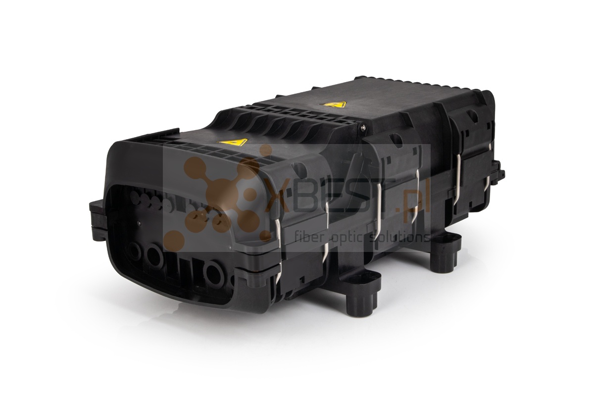 Mufa światłowodowa Tracom FTTX MDU N08 4IN + 8IN + 10x konektor SC/APC 57J + 1x8PLC BLACK