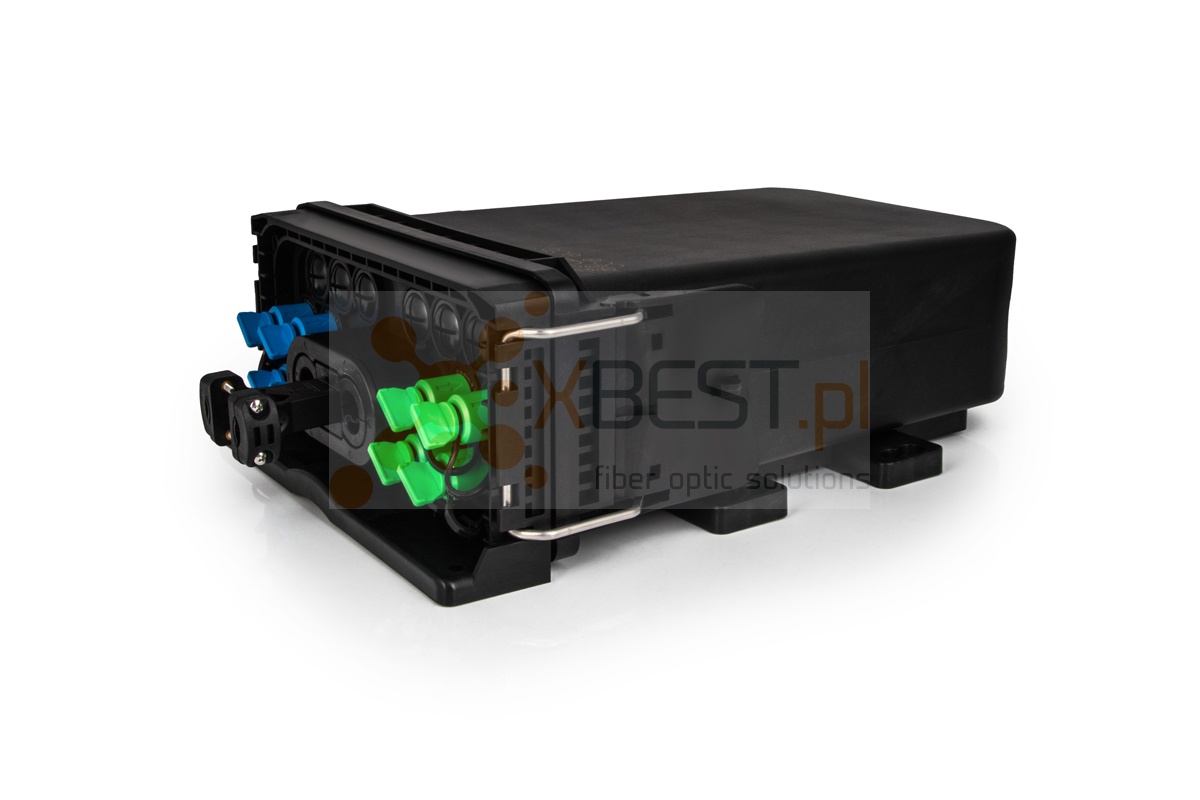 Mufa światłowodowa Tracom FTTX MDU S14 (uncut port) + 8x Adapter HMSC-SC 48J 1x8PLC BLACK