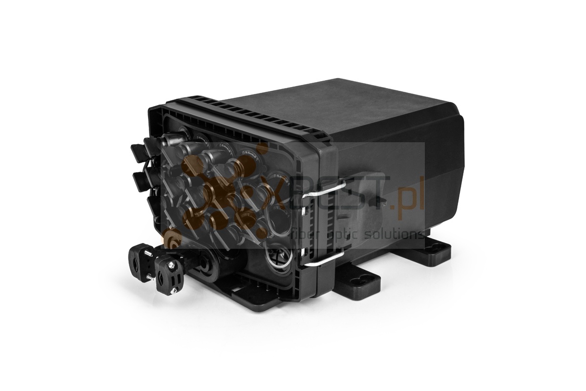 Mufa światłowodowa Tracom FTTX MDU P18 uncut port +16x Adapter HMSC-SC 62J BLACK