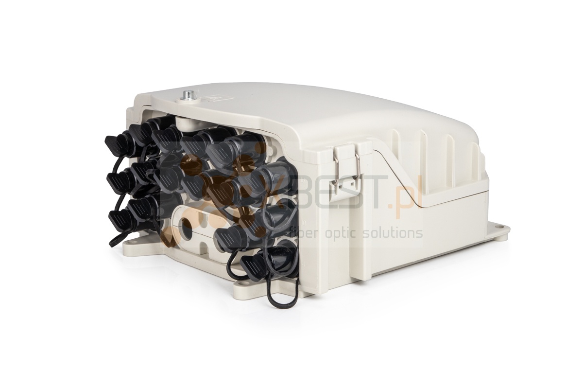 Mufa światłowodowa Tracom FTTX MDU I16R uncut port +16x Adapter HMSC-SC 32J BEIGE