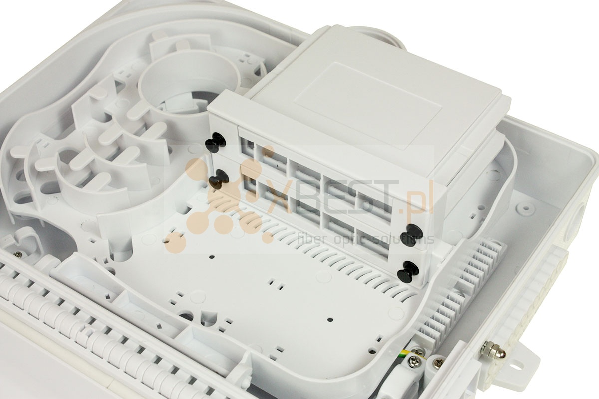 Mufa światłowodowa Tracom FTTX MDU E24 (uncut port) +2x Cassette1x8 WHITE