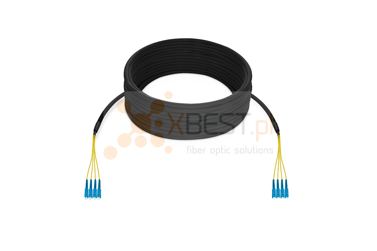 MultiPatchcord OPTIX GLASS DROP Z-XOTKtcdDb SM G652D 4J, SC/UPC-SC/UPC, 130M