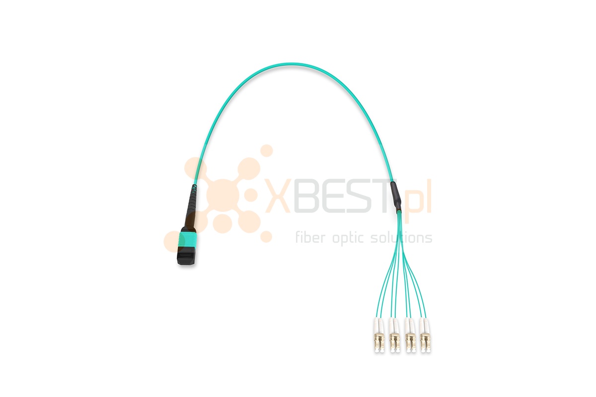 MultiPatchcord OPTO, 8x50/125 (OM3) Type B, LC/UPC-MPO(F), 0.5M