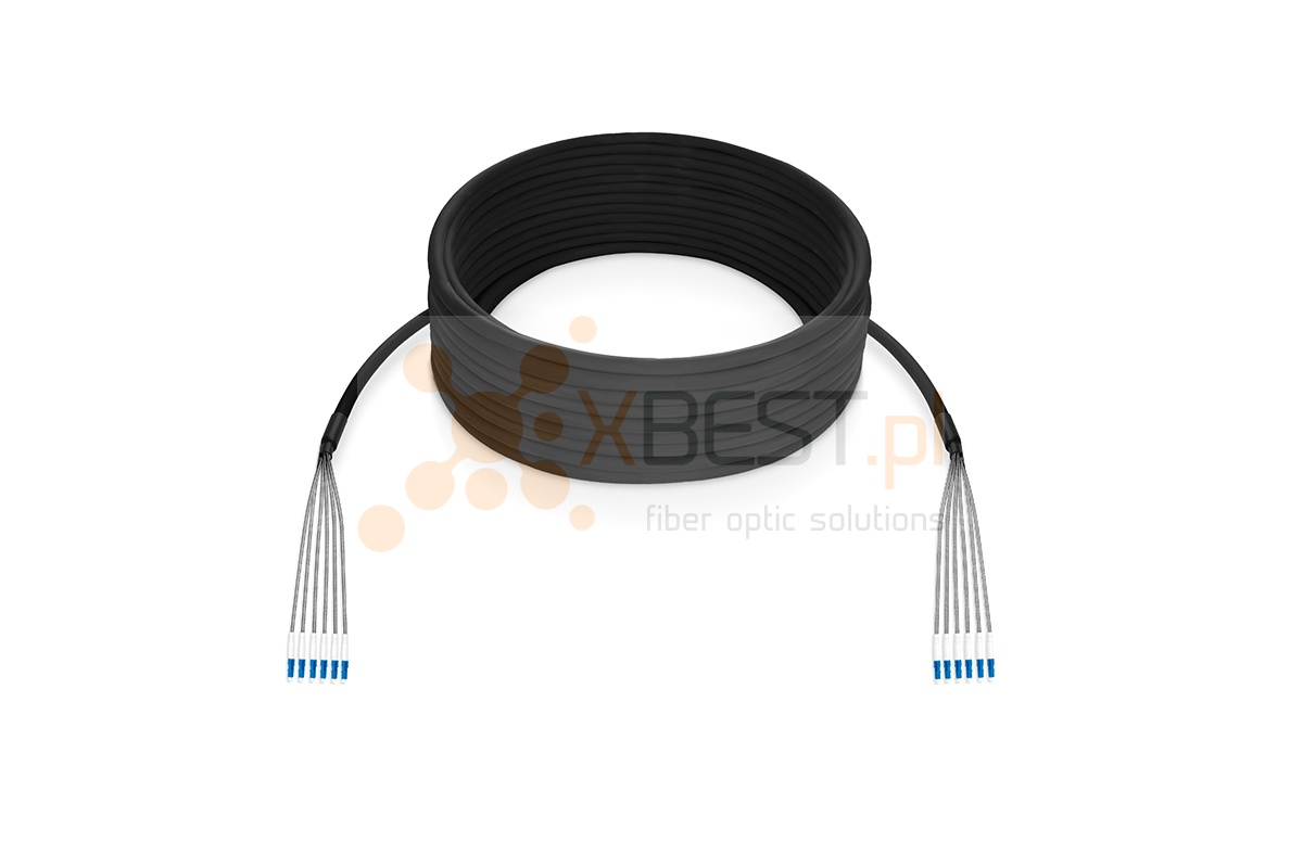 MultiPatchcord zbrojony OPTIX Aramid DROP Z-XOTKtcdD SM G652D 8J, 6xLC/UPC-6xLC/UPC, 180M