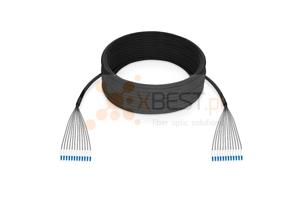 MultiPatchcord zbrojony OPTIX GLASS DROP Z-XOTKtcdDb SM G652D 12J, LC/UPC-LC/UPC, 20M