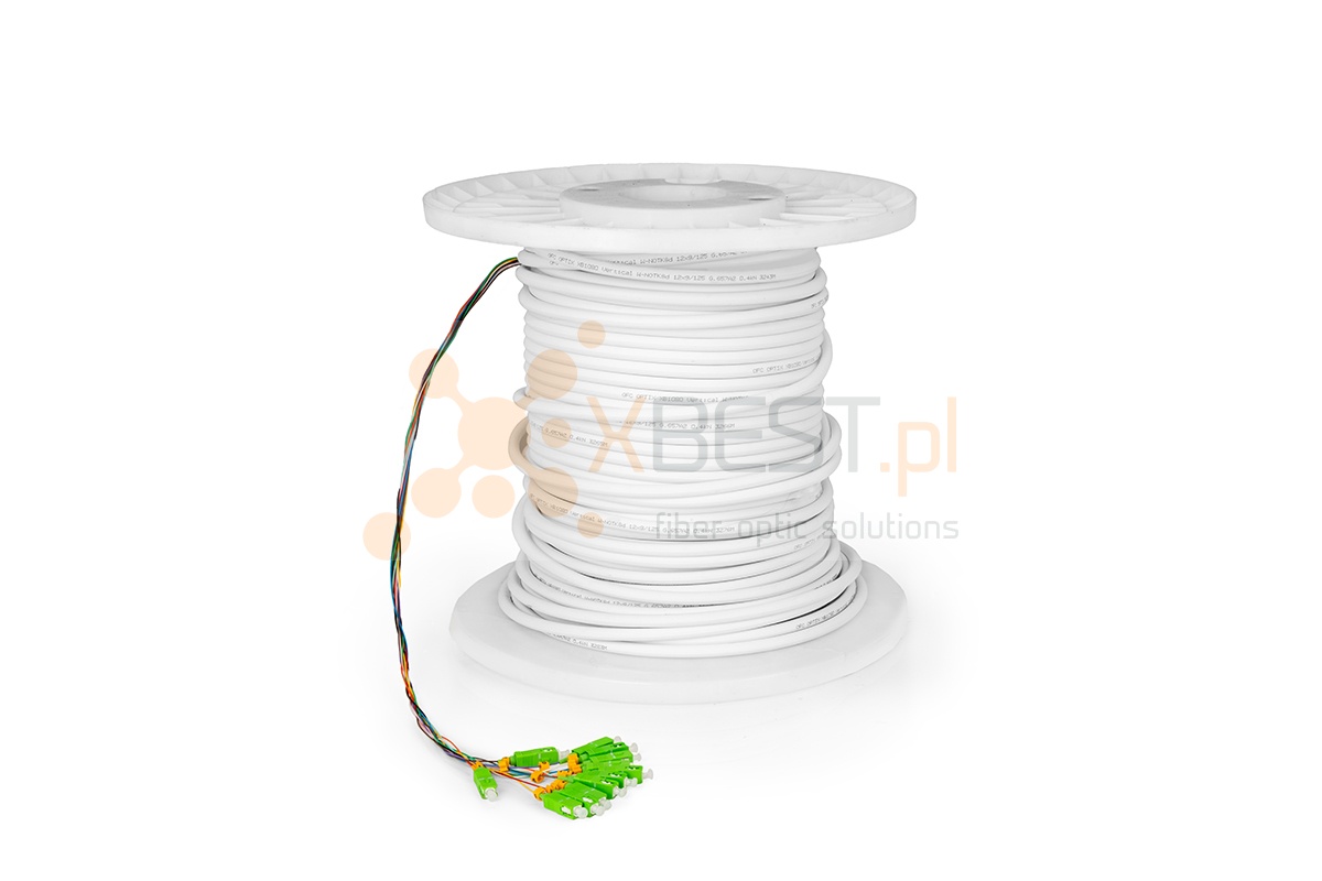 MultiPigtail GOLD OPTIX Vertical W-NOTKSd SM G657A2 12x9/125, SC/APC (8˚), 45M