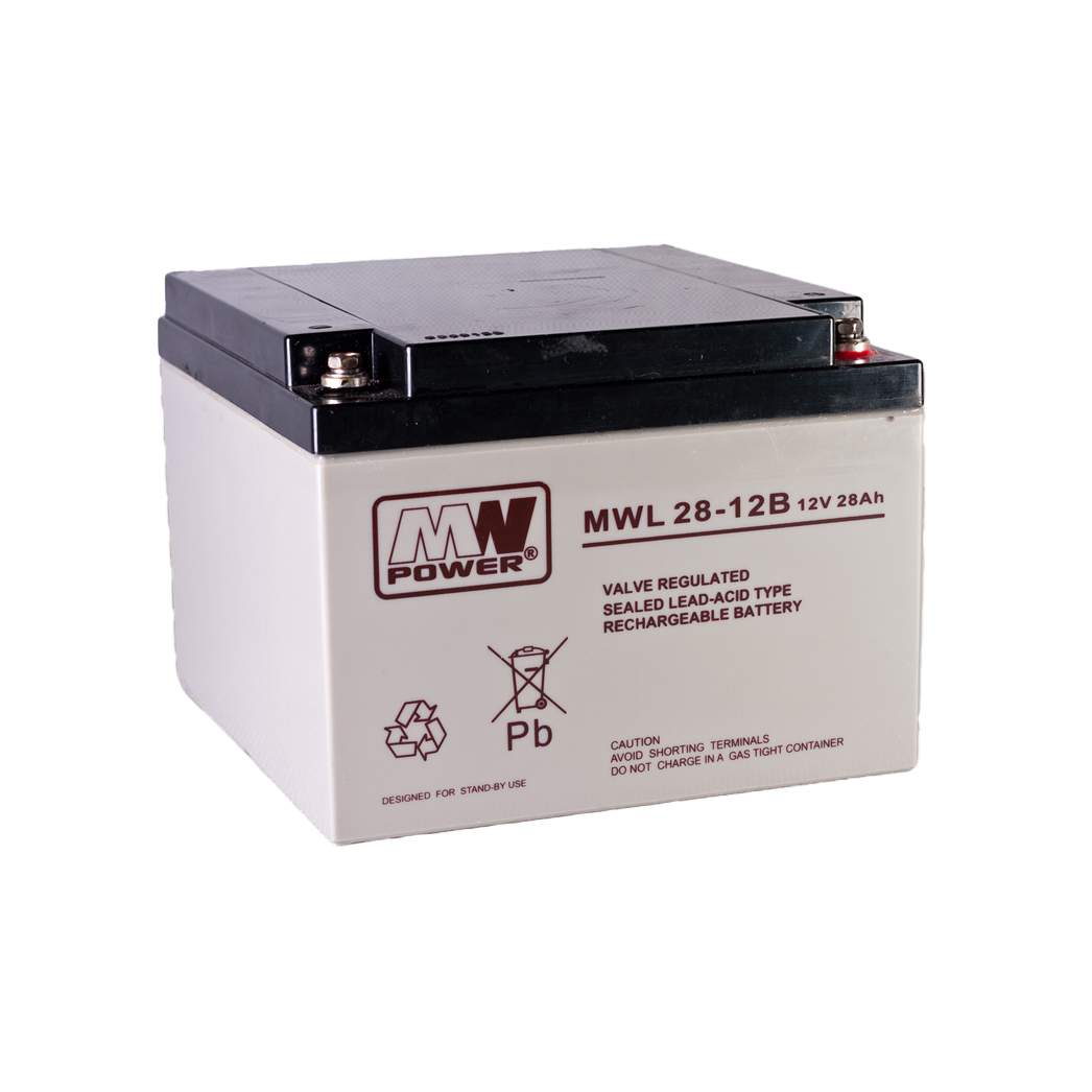 Akumulator AGM MW Power seria MWL 28-12B 12V 28Ah (Long Life)