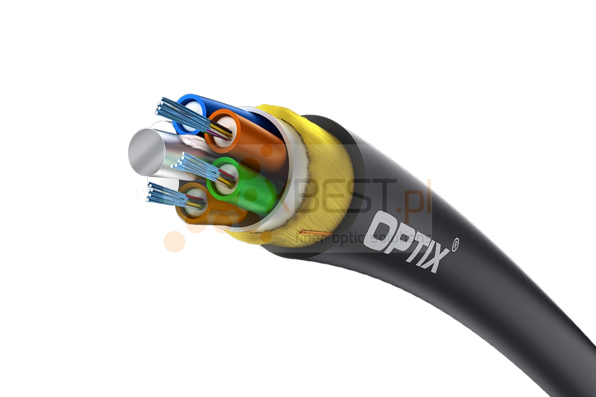 OPTIX cable ADSS-XOTKtsdD AC105 48x9/125 4T12F ITU-T G.652D 2.7kN (SPAN 50m)