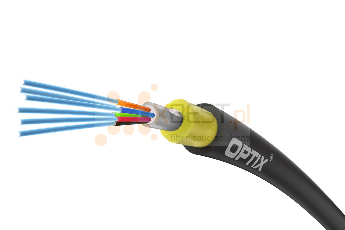 OPTIX cable AirTube S-XOTKtmdD CC206 6x9/125 ITU-T G.657A2 0.6kN - 2000m BOX