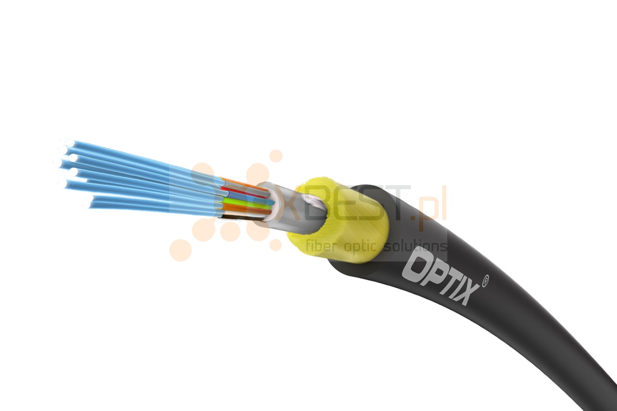 OPTIX cable AirTube S-XOTKtmdD CC206 12x9/125 ITU-T G.657A2 0.6kN - 1000 m BOX