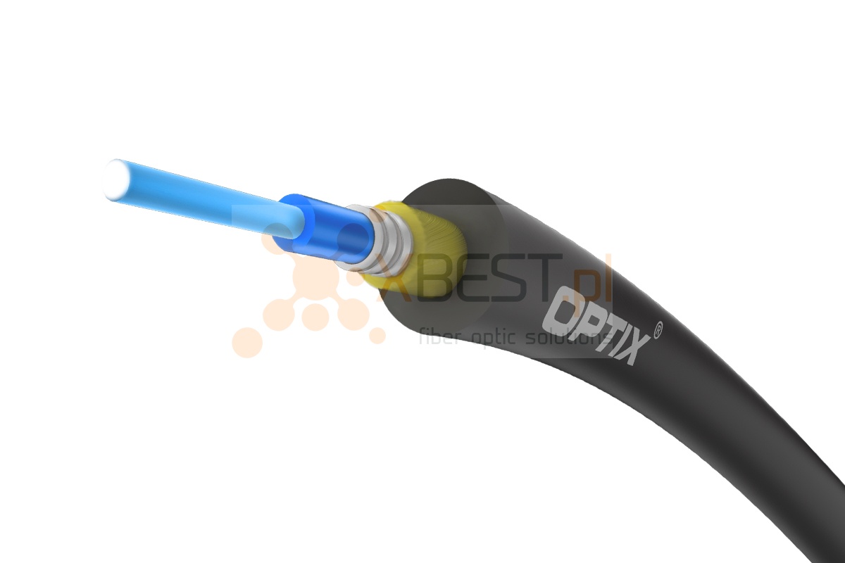 OPTIX cable Armoured ZW-XOTKSD UNBC201 1F G.657A2 BLACK 1 km/box