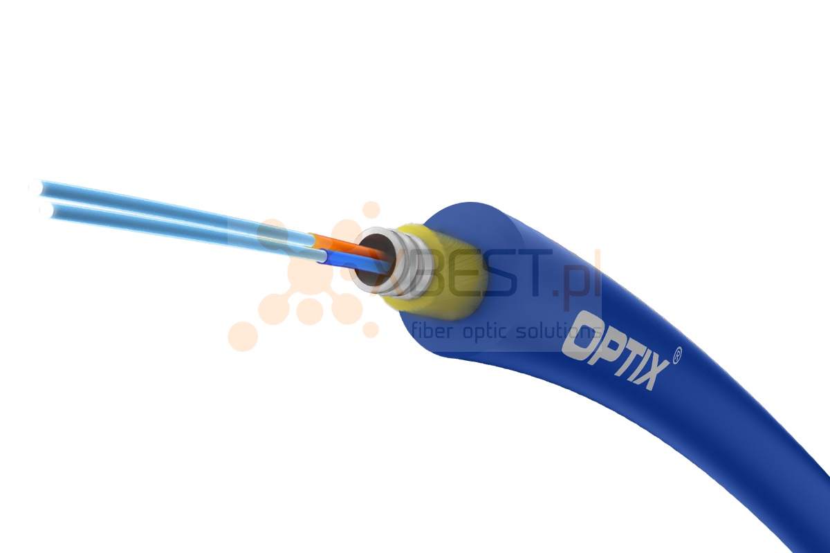 OPTIX cable Armoured ZW-NOTKSD UNAC101 2F G.657A2 BLUE 2 km/box