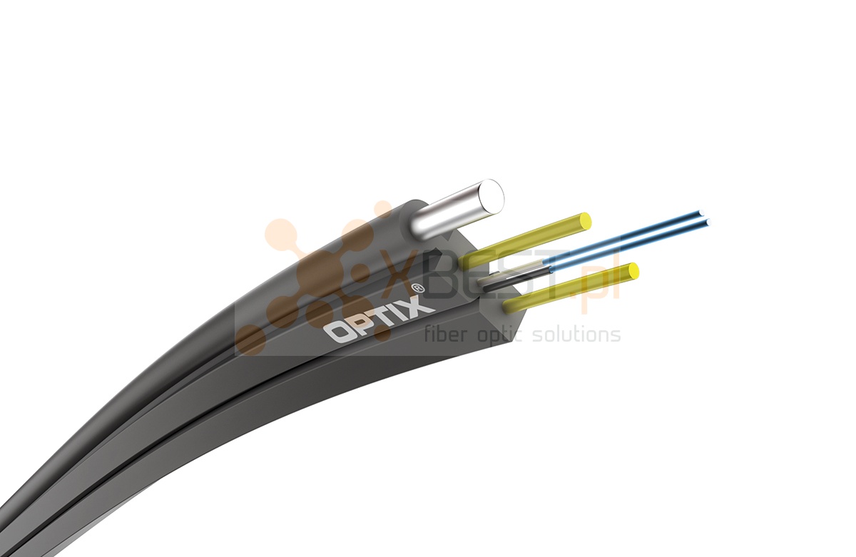 OPTIX cable S-NOTKSp STEEL + 2x ARP OACC401 1F G.657A2 BLACK 1km/box